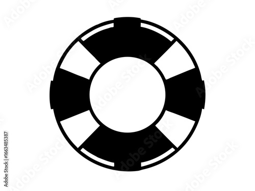 safety lifebuoy black silhouette vector,Lifebuoy in Sand or Water 