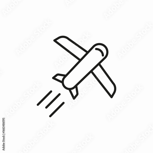 airplane flight icon sign vector