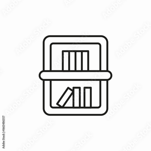books shelf icon sign vector