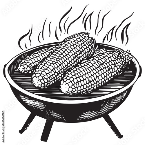 corn in a pan