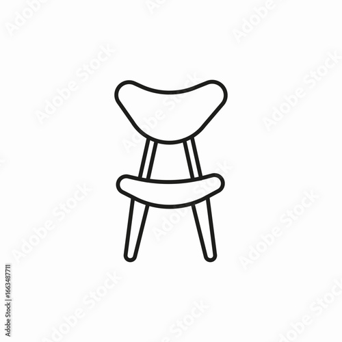 furniture chair icon sign vector