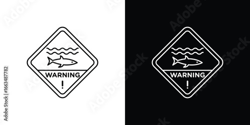 Shark warning sign