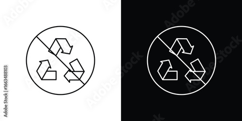 Recycle prohibition sign
