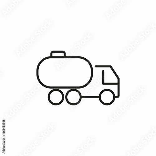 petrol tank truck icon sign vector