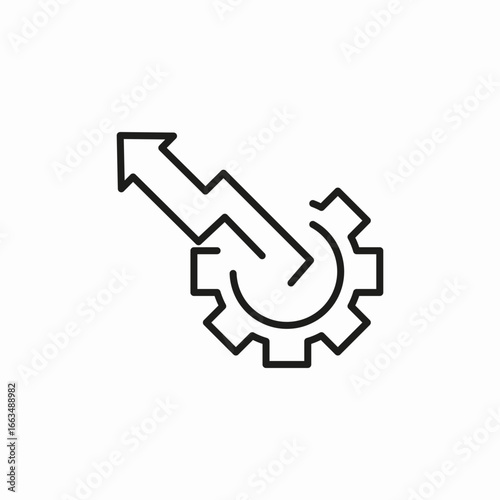 settings growth icon sign vector
