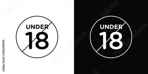 No under eighteen sign