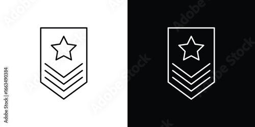 Military rank badge icon