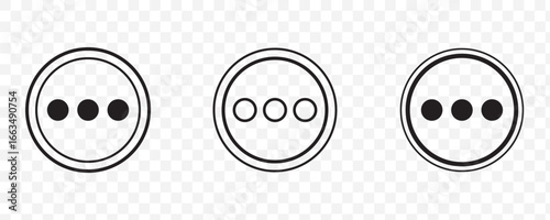 More, three dots, settings filled icon in transparent background, basic app and web UI bold line icon, EPS10.