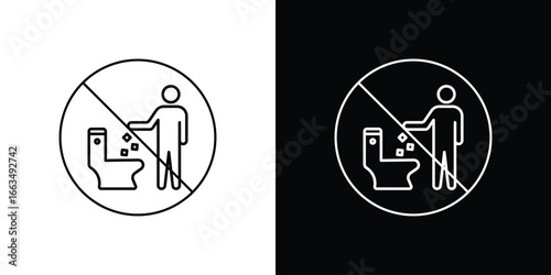 Do not litter in toilet sign