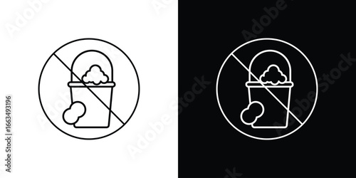 Cleaning bucket with sponge sign