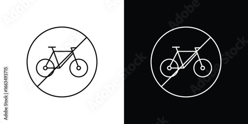 Bicycle prohibition sign