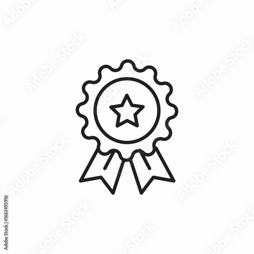 award ribbon badge icon sign vector