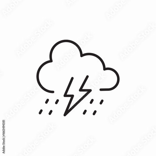 cloud storm rain icon sign vector