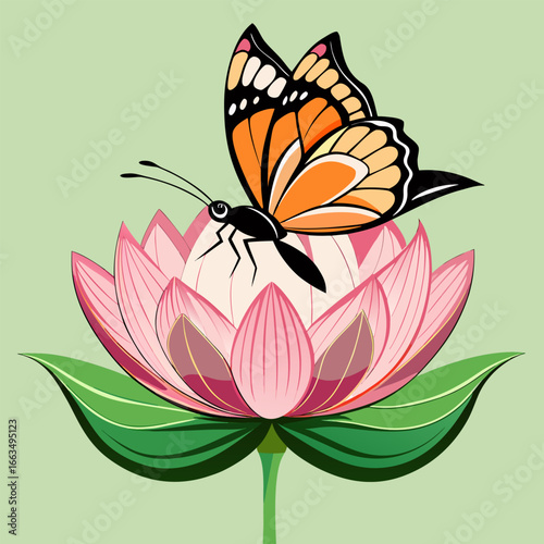 butterfly and flower