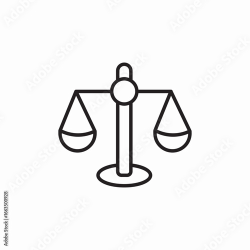 justice scales icon sign vector