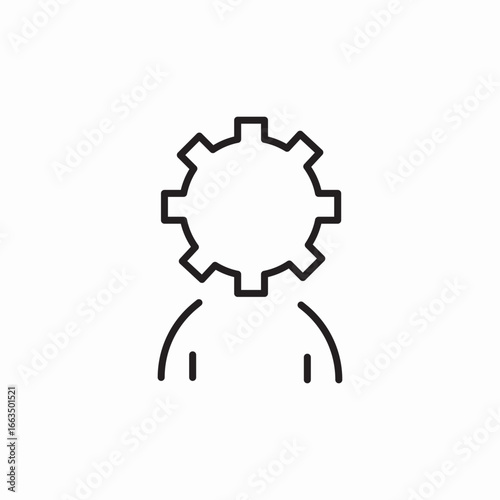 mind settings icon sign vector
