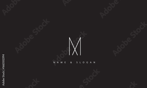 MX, XM, M, X Abstract Letters Logo Monogram