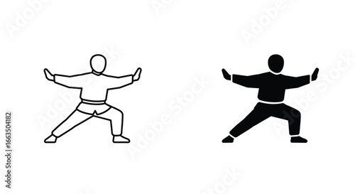 Martial Artist Icon - Kung Fu Pose