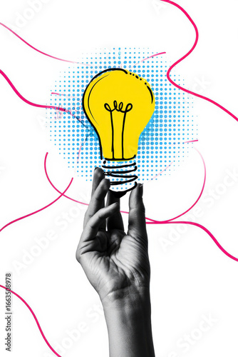 Illuminating Ideas Hand Holding Lightbulb Against Abstract Background Symbolizing Innovation Creativity and Problem Solving in Business and Personal Development