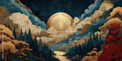 Mountains, trees and sun nature wallpaper 