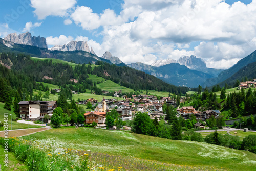 alpine village in the alps