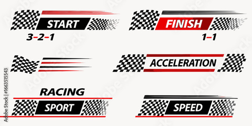 Racing start finish acceleration sport speed graphics