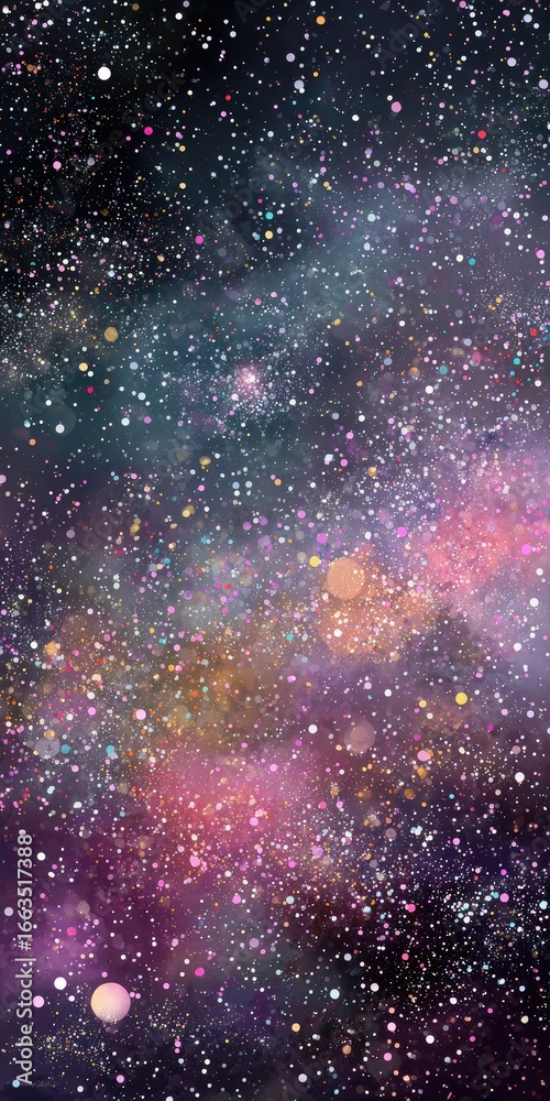 Fototapeta premium Deep space, a nebula of vibrant colors and countless stars