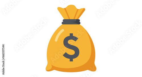 A cartoon image of a money bag with a dollar sign