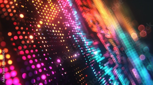 Wallpaper Mural Dynamic array of vibrant glowing circles in various sizes and colors Torontodigital.ca