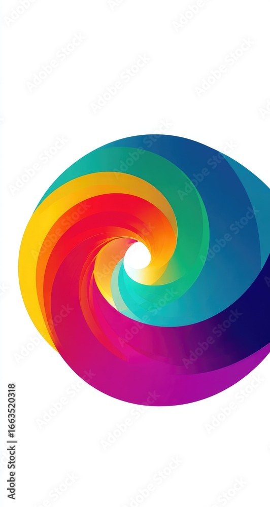 Obraz premium Vibrant, abstract oval shape with swirling, gradient colors