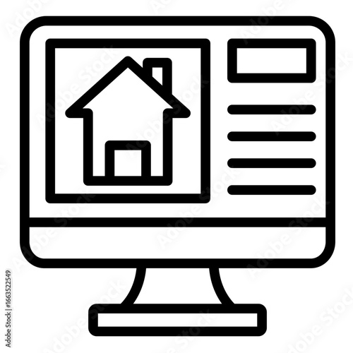 Real Estate  Icon Element For Design