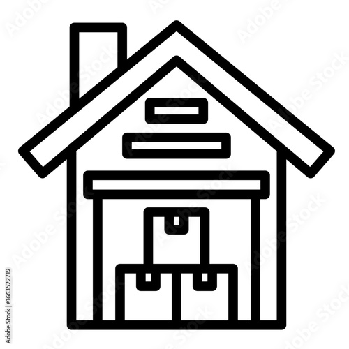 Warehouse  Icon Element For Design