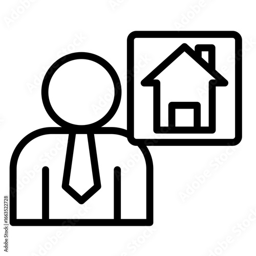 Real Estate Agent  Icon Element For Design