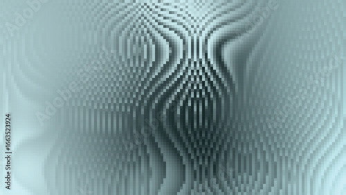 Abstract waves flow across textured surface creating calming and mesmerizing effect with subtle color variations, evoking tranquility and depth.pixel art.
