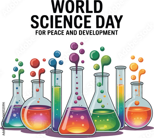World Science Day for Peace and Development: Colorful Chemical Reactions in Lab Glassware