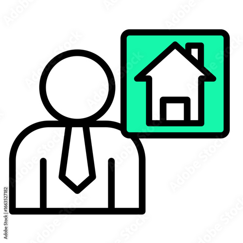 Real Estate Agent  Icon Element For Design