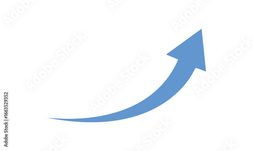 blue curved graph with arrow png file type. vector illustration eps file