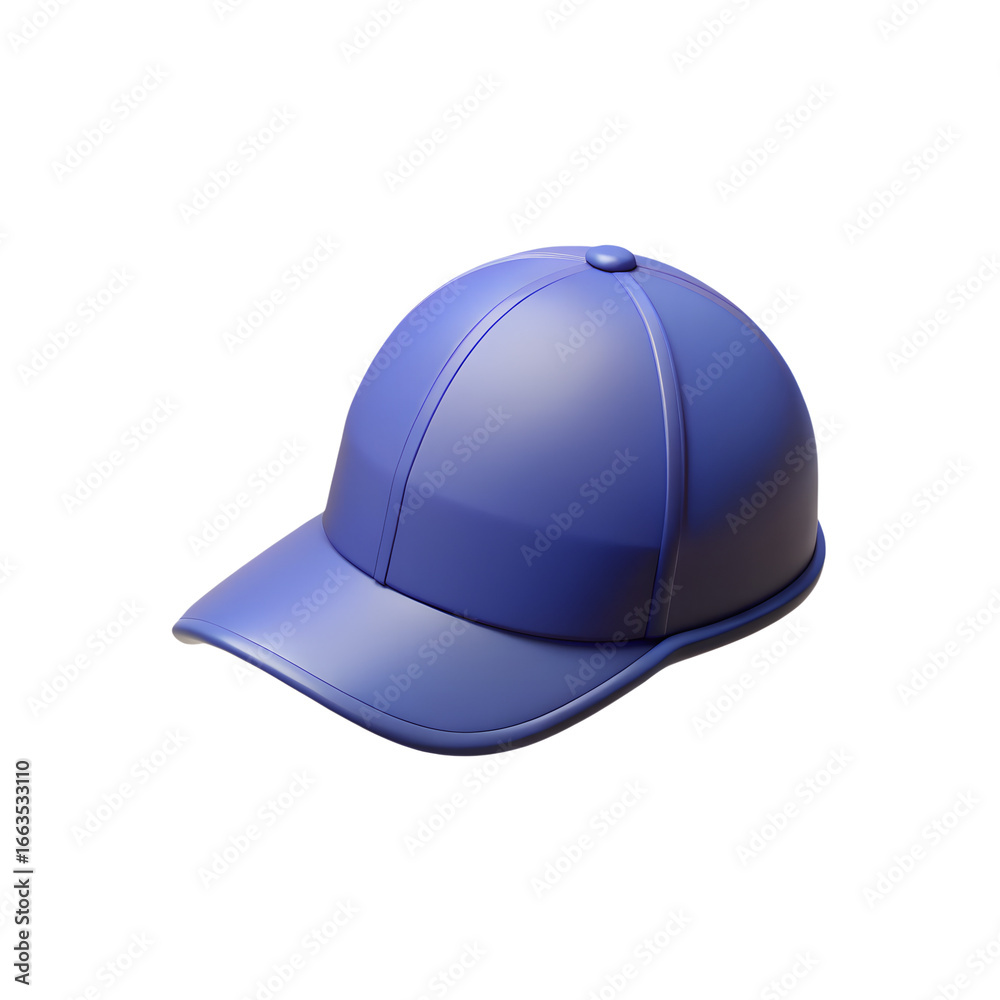 Fototapeta premium Plain Baseball Cap Solid Color No Logo 3D Transparent Background Image