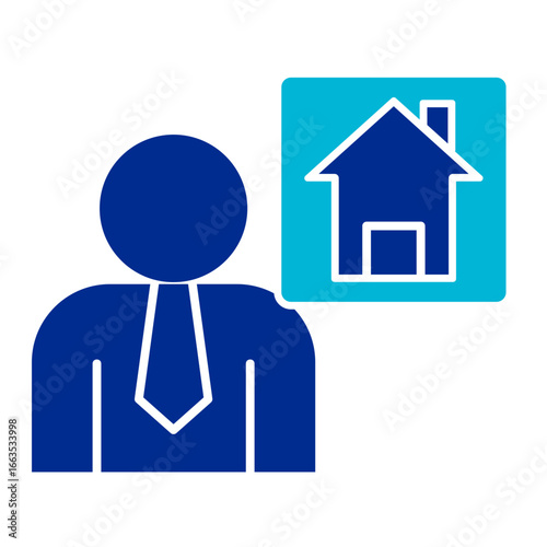 Real Estate Agent  Icon Element For Design