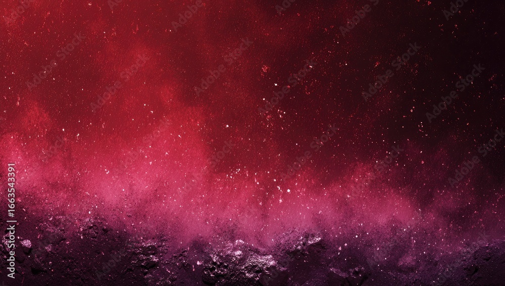 Obraz premium Deep space nebula, crimson and violet hues