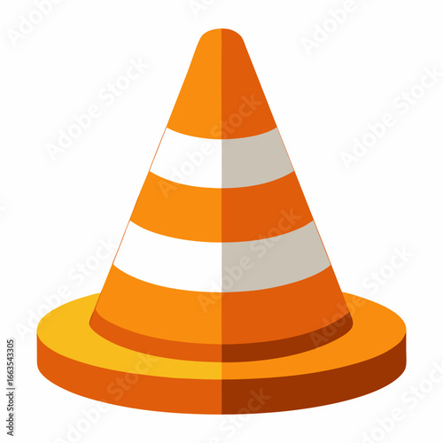 traffic cone vector, vector and illustration, vector style
on white background