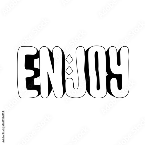 Embrace pure joy and happiness with this bold, playful typographic design celebrating life's best moments