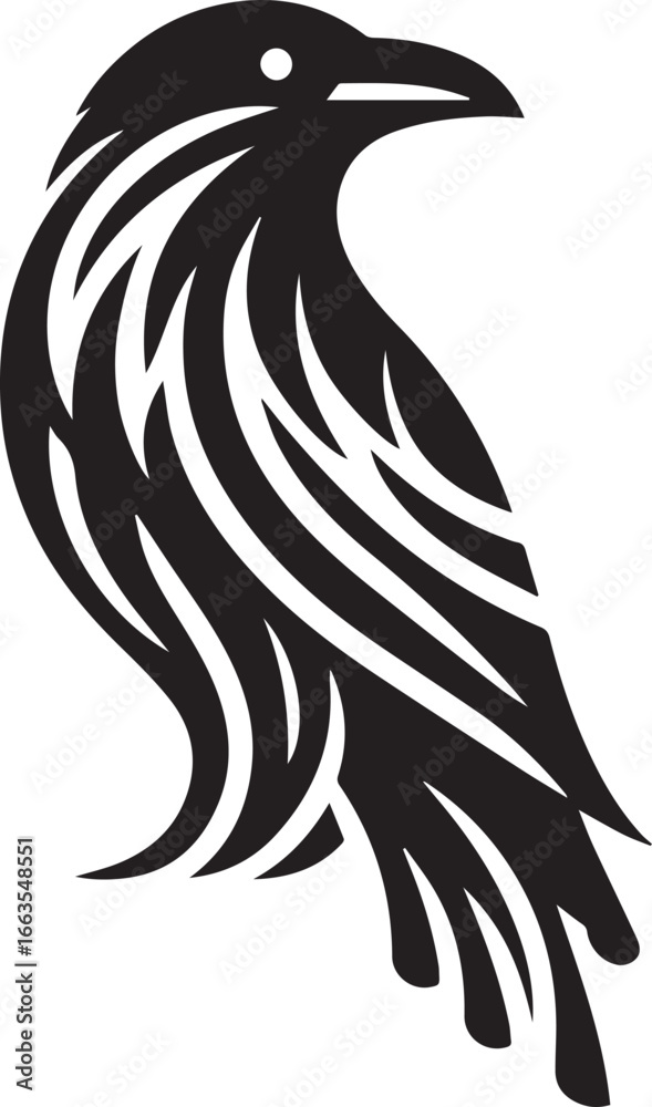 Obraz premium Tribal Raven Design