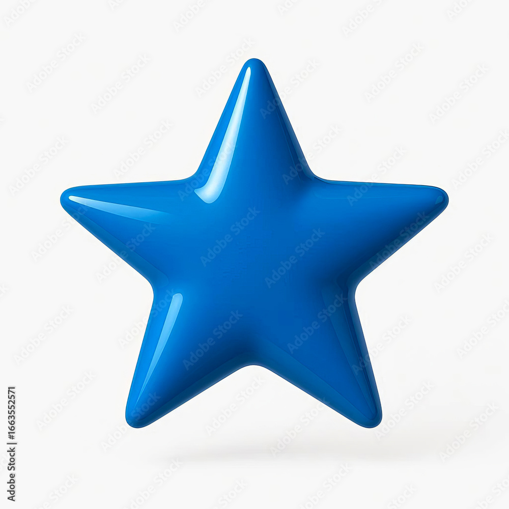 Obraz premium 3d blue star