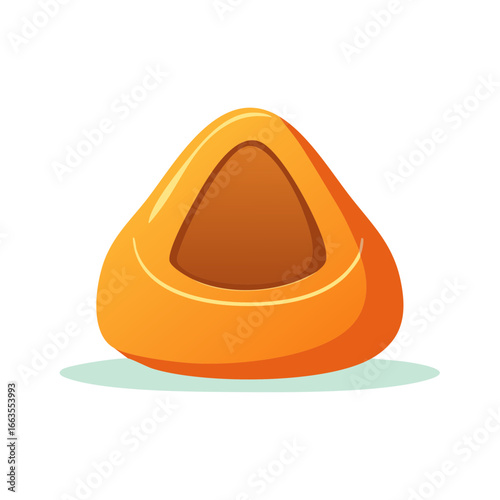 Modern Orange Triangular Shaped Indoor Pet Bed Home Cat Bed
