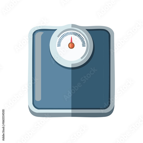 Bathroom Scale Icon Illustration, Weight Measurement Instrument, Health and Fitness Concept