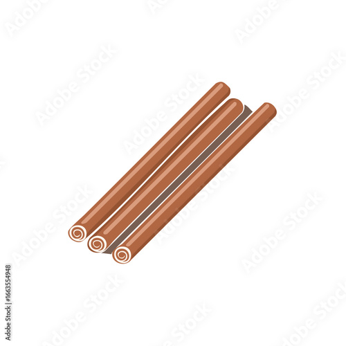 Three Cinnamon Sticks Arrangement, Spices for Cooking, Baking, and Culinary Arts, Aroma Enhancers