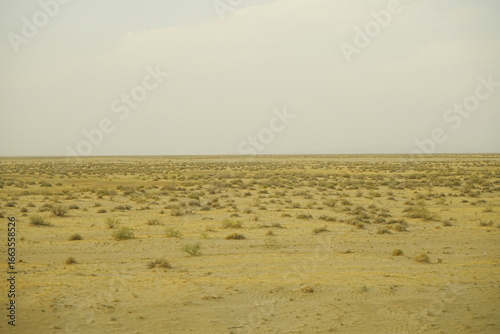 Obraz na płótnie Aerial view of Desert around Khiva, Uzbekistan, Central Asia - 中央アジア ウズベキスタン ヒヴァ