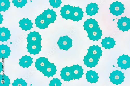 Teal green and yellow close up abstract background comic cartoon