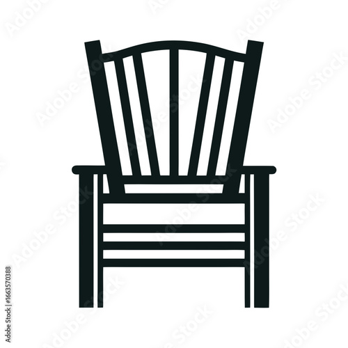 Dark Silhouette of a Wooden Chair with Spindle Back on Black Background dining chair accent chair